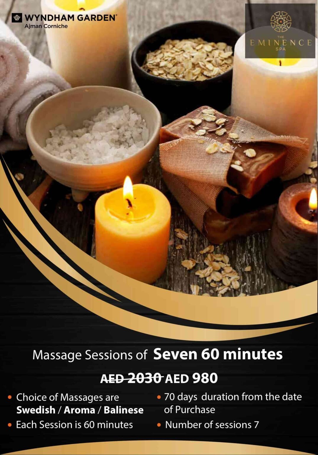 Spa offers near me Massage offers Ajman Eminence Spa
