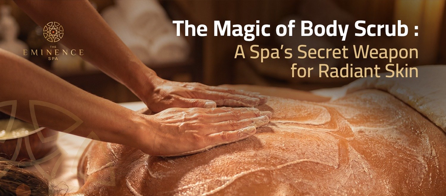 Luxury spa body scrub treatment exfoliating skin for a radiant and healthy glow